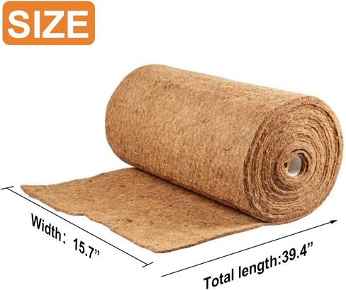 ألياف جوز الهند الطبيعية للسجاد - 11.8 بوصة × 78.8 بوصة السجاد الزواحف لفراش السلاحف ، بطانة الحيوانات الأليفة للحيوانات السحلية ، الأفعى ، التنين الملتحي ، جيكو in Kuwait