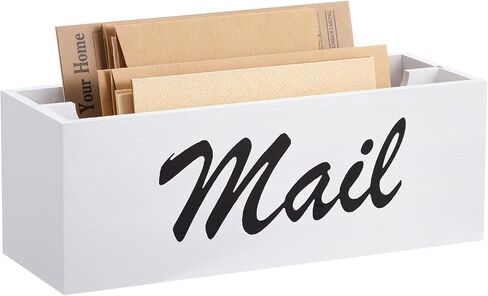 Magnetic Mail Organizer for Fridge File Holder with 2 Slots Magnetic Mail Box for Wall Desk Countertop Basket Letter Holder for Home(Black) in Saudi Arabia