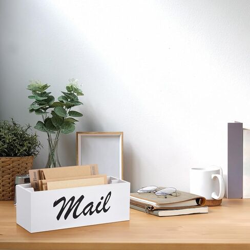 Magnetic Mail Organizer for Fridge File Holder with 2 Slots Magnetic Mail Box for Wall Desk Countertop Basket Letter Holder for Home(Black) in Saudi Arabia