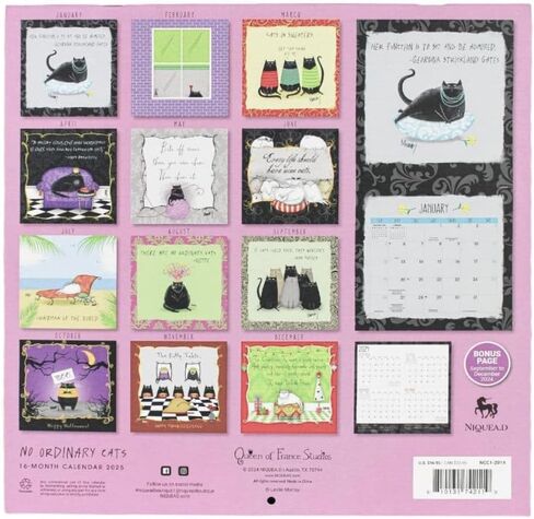 No Ordinary Cats 2025 Wall Calendar in Saudi Arabia
