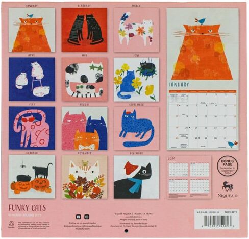 No Ordinary Cats 2025 Wall Calendar in Saudi Arabia