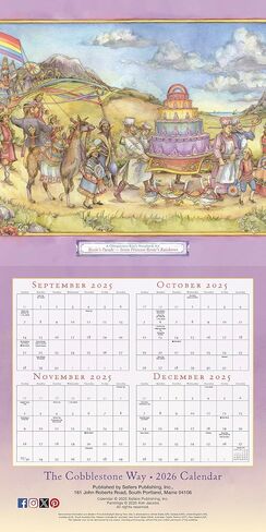 The Cobblestone Way 2026 Wall Calendar ، التقويم الفني لمدة 16 شهرًا من تأليف Kim Jacobs ، 12 "× 12" in Kuwait