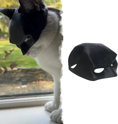 Devil Red Cat Mask: Bat-Inspired Halloween Cosplay Hat, Fun and Adorable Costume Accessory for Cats (Medium) in Saudi Arabia