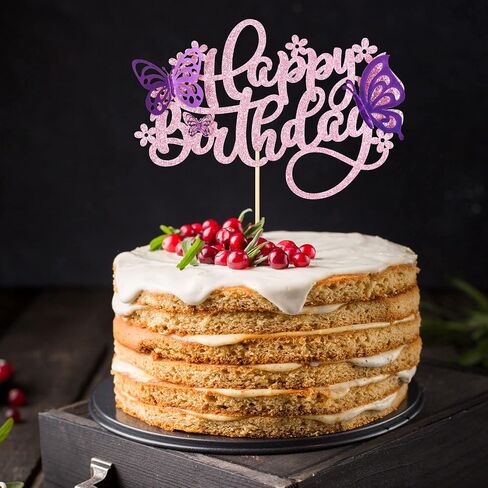 25pcs كعكة الفراشة أعلى القبعات ثلاثية الأبعاد الفراشة كب كيك أعلى للبنات كعكة عيد ميلاد سعيد للسيدات توبيبر عيد ميلاد ديكورات الفراشة الحفلات in Saudi Arabia