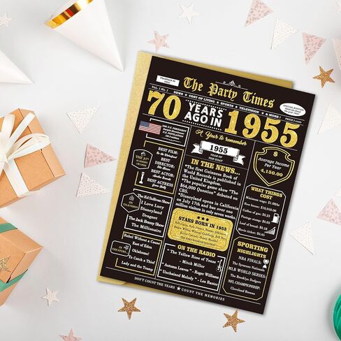 Jumbo 70th Birthday Card for Dad Mom, Funny 70th Birthday Gifts for Women Men, Happy 70 Birthday Decorations for Wife Husband, Unique Gifts for 70 Year Old Woman Man in Saudi Arabia