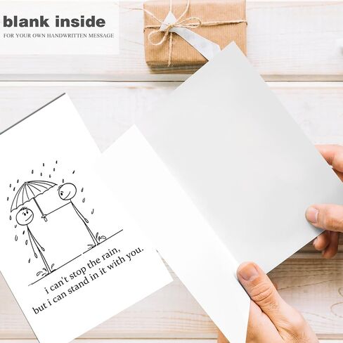 Encouragement Card for Him Her, Get Well Soon Card for Friend, Support Card for Sister Brother, I Can't Stop The Rain but I Can Stand in It with You in Saudi Arabia
