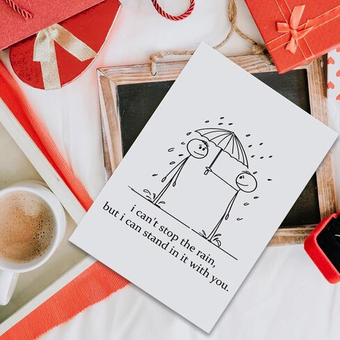 Encouragement Card for Him Her, Get Well Soon Card for Friend, Support Card for Sister Brother, I Can't Stop The Rain but I Can Stand in It with You in Saudi Arabia