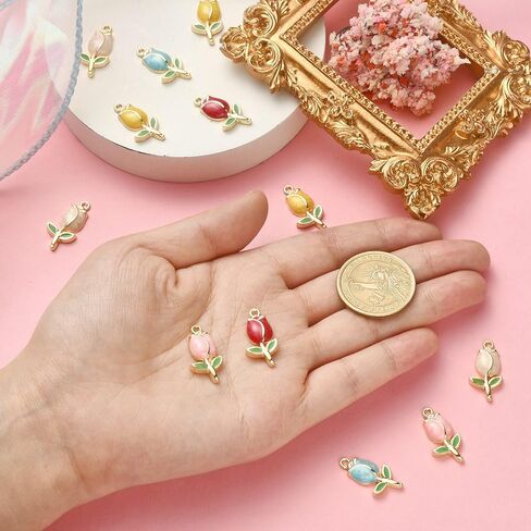 Ipotkitt 40 PCS 8 أنماط طباعة سحر سلطعون سبيكة ملونة سحر حيوانات حيوانات ميني سحر الحياة البحرية الصيفية اللطيفة لمجوهرات صنع الأساور السائبة in Kuwait