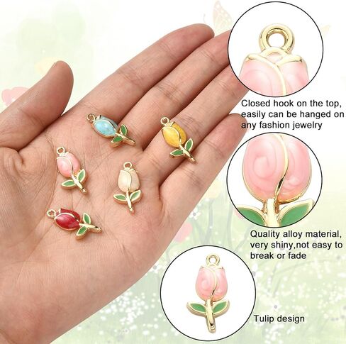 Ipotkitt 40 PCS 8 أنماط طباعة سحر سلطعون سبيكة ملونة سحر حيوانات حيوانات ميني سحر الحياة البحرية الصيفية اللطيفة لمجوهرات صنع الأساور السائبة in Kuwait