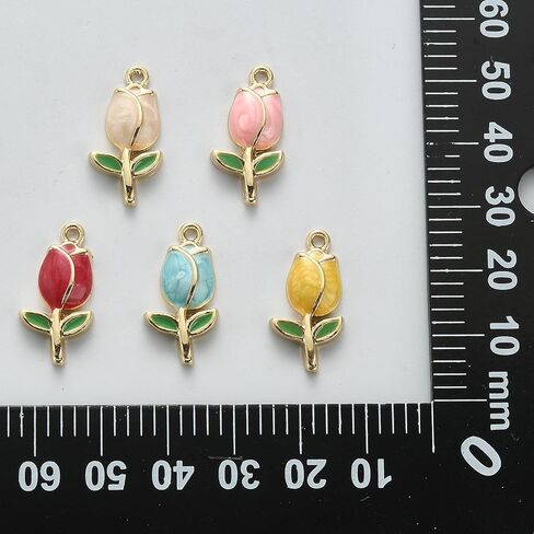 Ipotkitt 40 PCS 8 أنماط طباعة سحر سلطعون سبيكة ملونة سحر حيوانات حيوانات ميني سحر الحياة البحرية الصيفية اللطيفة لمجوهرات صنع الأساور السائبة in Kuwait