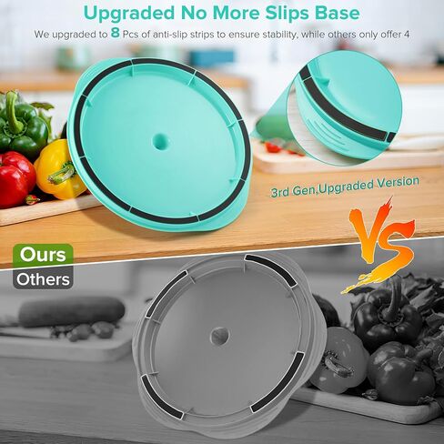 Upgraded 10" Large Chicken Shredder, Chicken Shredder Tool Twist Large With Removable Plate for Easy Transfer, Meat Shredder Tool Twist with Full Anti-Slip Strip Base, Visible Lid, Ergonomic Handle in Saudi Arabia