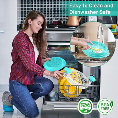 Upgraded 10" Large Chicken Shredder, Chicken Shredder Tool Twist Large With Removable Plate for Easy Transfer, Meat Shredder Tool Twist with Full Anti-Slip Strip Base, Visible Lid, Ergonomic Handle in Saudi Arabia