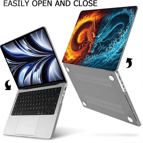 Plastic Hard Shell Case Compatible with MacBook Air 13 inch Retina Display with Touch ID (M1 A2337 A2179 A1932, 2018, 2019, 2020 Release) (Dragon) in Saudi Arabia