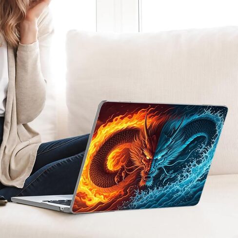 Plastic Hard Shell Case Compatible with MacBook Air 13 inch Retina Display with Touch ID (M1 A2337 A2179 A1932, 2018, 2019, 2020 Release) (Dragon) in Saudi Arabia