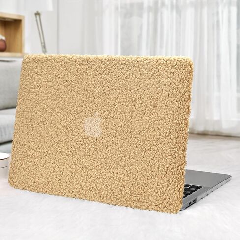 Compatible with MacBook Air 15 inch Case 2023 Release A2941 M2 Chip Liquid Retina Display Touch ID,Fluffy Fuzzy Plush Downy Plastic Hard Shell Case with Keyboard Cover,Hot Pink in Saudi Arabia