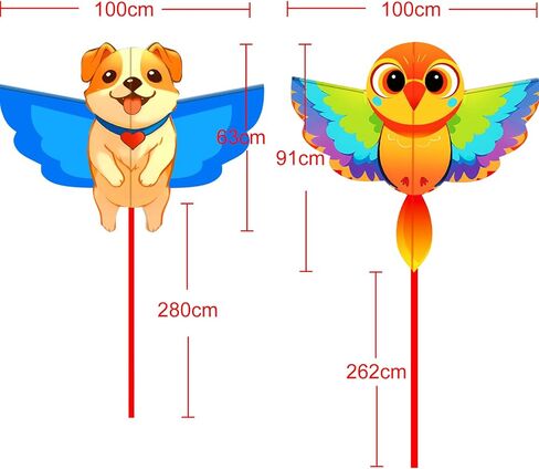 HENGDA KITE Animals Kite for Kids Beginners and Adults Cute Design High Definition Printing Easy to Carry in Kuwait