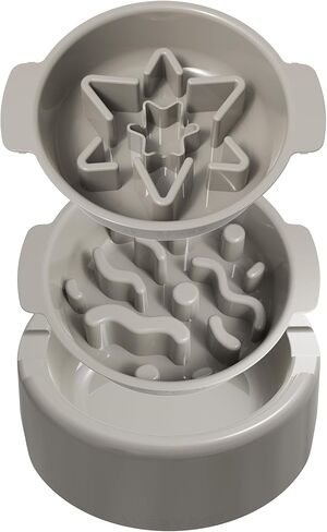 3-in-1 Slow Feeder Dog Bowls Set for Fast Eaters, Changeable Dog Bowl to Slow Down Eating, Maze Pet Food Dishes for Wet Dry Raw Food, Spiral Puzzle Feeders for Puppy Small Medium Large Breed in Kuwait