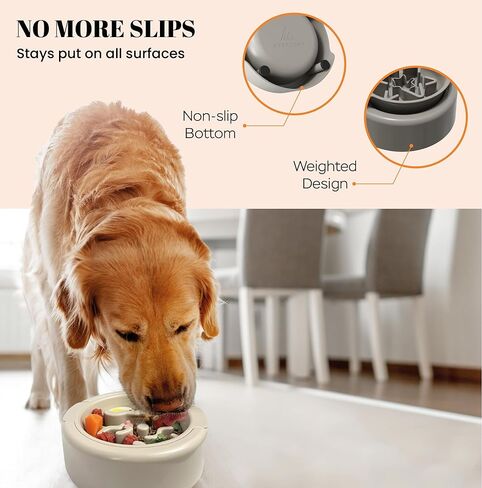 3-in-1 Slow Feeder Dog Bowls Set for Fast Eaters, Changeable Dog Bowl to Slow Down Eating, Maze Pet Food Dishes for Wet Dry Raw Food, Spiral Puzzle Feeders for Puppy Small Medium Large Breed in Kuwait