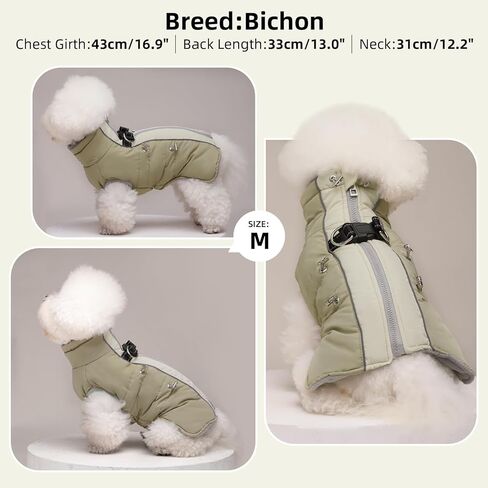 Dog Coat for Large Dogs, Dog Winter Jacket-X Large Warm Zip Up Snowsuit Dog Harness Vest Reflective Water-Resistant Dog Coat Dog Snow Jacket for Large Dogs Beagle, Corgi, Black in Kuwait