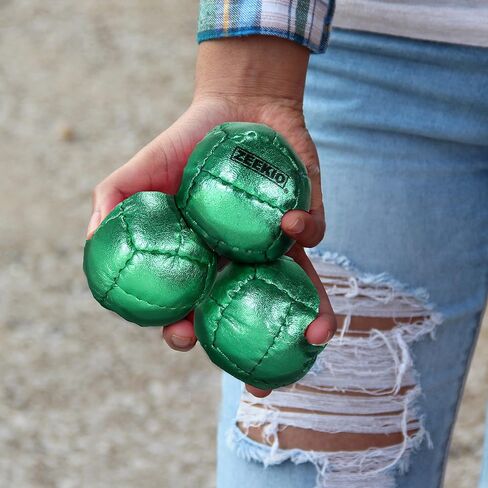 Zeekio Galaxy Juggling Balls - Metallic Series - Premium 12 Panel Genuine Leather Balls - 130g - 67mm - Pack of 3 in Saudi Arabia