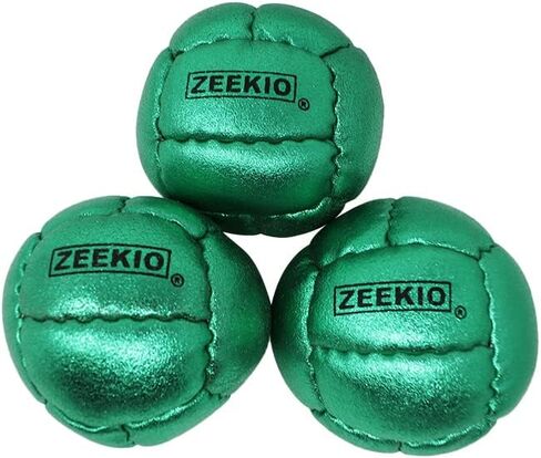 Zeekio Galaxy Juggling Balls - Metallic Series - Premium 12 Panel Genuine Leather Balls - 130g - 67mm - Pack of 3 in Saudi Arabia