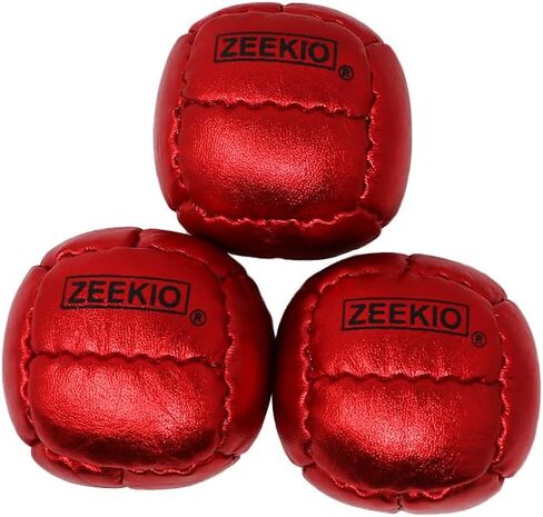 Zeekio Galaxy Juggling Balls - Metallic Series - Premium 12 Panel Genuine Leather Balls - 130g - 67mm - Pack of 3 in Saudi Arabia