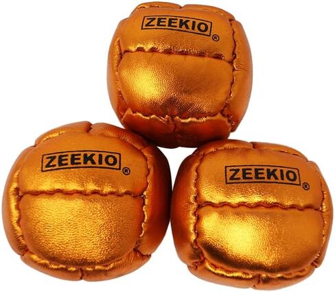Zeekio Galaxy Juggling Balls - Metallic Series - Premium 12 Panel Genuine Leather Balls - 130g - 67mm - Pack of 3 in Saudi Arabia