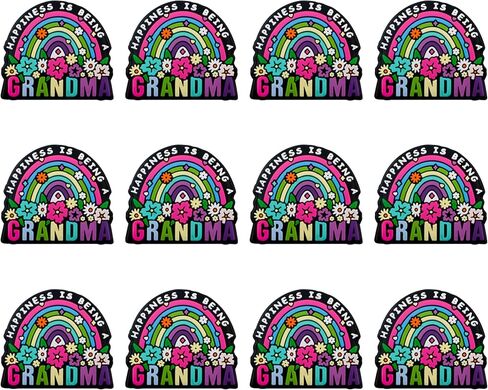 Lovymi 12PCS Mama Silicone Focal Beads for Pens, Rainbow Grandma Mom Silicone Beads for Keychain Making DIY Handicraft in Kuwait
