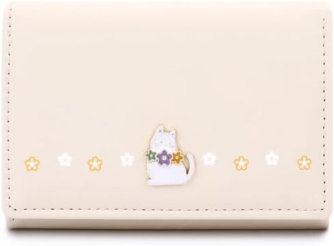 Cute Tri-Folded Wallet Cute Animal PU Leather Aesthetic Wallet Fashion Purse with Cash Pocket Card Slot Holder ID Window for Ladies and Women in Kuwait