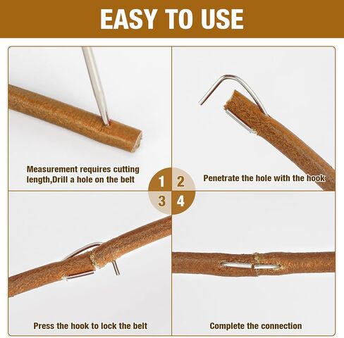 3 PCS Treadle Sewing Machine Belt, 72 Inch 3/16" Sewing Treadle Belts Replacement Leather Belt with Hook for Singer/Jones Sewing Machine 3PCS Sewing Machine Leather Belts Total 31 PCS Accessories in Kuwait