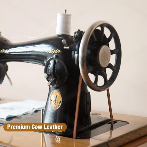 3 PCS Treadle Sewing Machine Belt, 72 Inch 3/16" Sewing Treadle Belts Replacement Leather Belt with Hook for Singer/Jones Sewing Machine 3PCS Sewing Machine Leather Belts Total 31 PCS Accessories in Kuwait