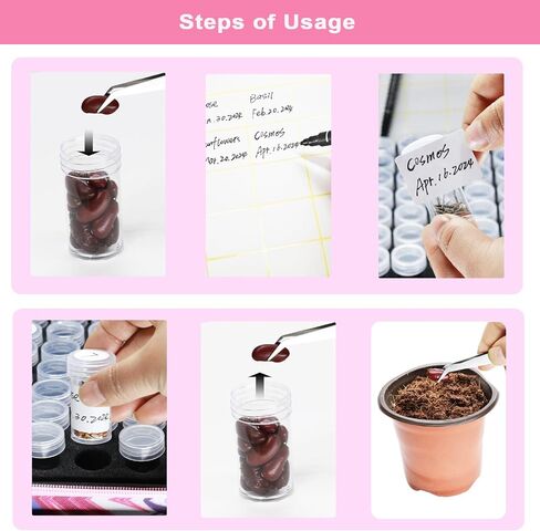 Portable Seed Organizer Storage, 140 Slots Sturdy Seed Packet Organizer with 25 PCS Zipper Envelopes Bag, Label Stickers, Seed Storage Container for Flower Plants Garden (Black) in Kuwait
