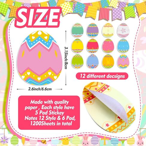 Zhanmai 1200 Pcs Halloween Ghost Sticky Notes Self-Adhesive Halloween Cute Note Pads Removable Ghost Memo Notes for School Office Home Students Teachers Present in Kuwait