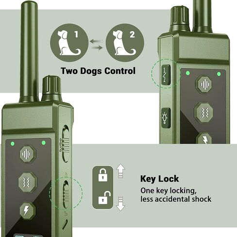 Shock Collar for Dogs - 4265ft Waterproof Training Collar with Flashing Light for Small Medium Large Dogs with Rechargeable Remote, Beep (1-8), Vibration(1-16), Safe Shock(1-99) (Orange) in Saudi Arabia