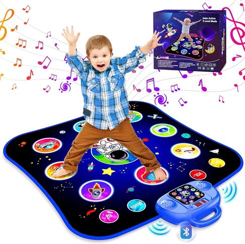 Dance Mat Toys for Ages 5-7 Toys for 3-12 Year Old Girls Toys Age 6-8 Toys for Girls 8-10 Girls Gifts Birthday Games Dance Mat for Kids Ages 4-8 Electronic Dance Pad Bluetooth Music Dance Toys Pink in Saudi Arabia