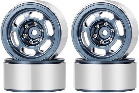 MOHERO 4Pcs 1.3 RC Beadlock Wheel Rims for 1/18 1/24 RC Crawler TRX4M Axial SCX24 Redcat Ascent-18 Upgrade Parts (Black) in Kuwait