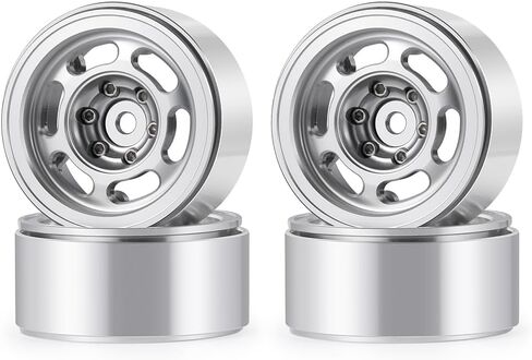 MOHERO 4Pcs 1.3 RC Beadlock Wheel Rims for 1/18 1/24 RC Crawler TRX4M Axial SCX24 Redcat Ascent-18 Upgrade Parts (Black) in Kuwait