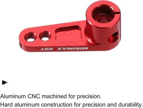 MECCANIXITY Aluminum Alloy 25T Steering Servo Arm Horn Black for 1/8 1/10 RC Car/Boat/Airplane Boat Accessories 4 Pcs in Saudi Arabia