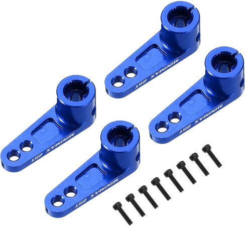 MECCANIXITY Aluminum Alloy 25T Steering Servo Arm Horn Black for 1/8 1/10 RC Car/Boat/Airplane Boat Accessories 4 Pcs in Saudi Arabia