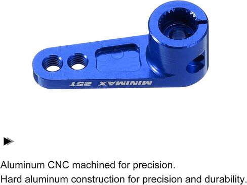 MECCANIXITY Aluminum Alloy 25T Steering Servo Arm Horn Black for 1/8 1/10 RC Car/Boat/Airplane Boat Accessories 4 Pcs in Saudi Arabia