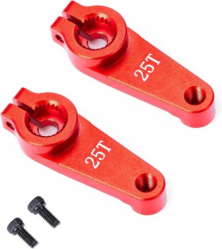 2Pcs 25T Servo Horn 15mm 18.5mm Metal 25 Teeth Steering Servo Arm Compatible with 1/10 RC Off-Road Crawler Drift Racing Car (15mm 25T) in Saudi Arabia