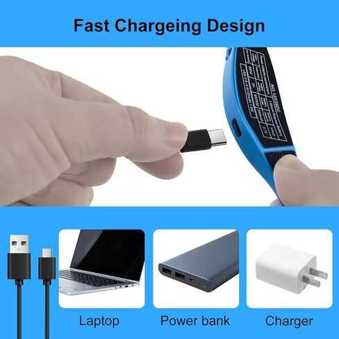 Magnifying Glass with Light Hands Free, Rechargeable Magnifying Glasses Headset with 5 Detachable Lenses Magnifier for Close Work, Reading, Jewelry Making Crafts (Blue) in Saudi Arabia