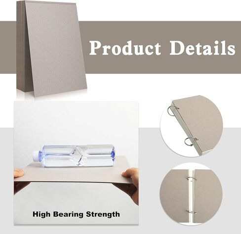 24 Pcs Book Board, 80PT 0.086" Thick Binders Board Chipboard Gray Heavy Duty Cardboard Sheets for Book Binding Cover, Picture Frame Backing, DIY Crafts (12×12 Inch) in Kuwait