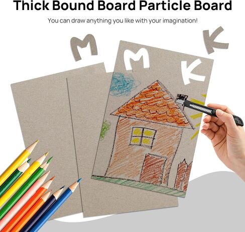 24 Pcs Book Board, 80PT 0.086" Thick Binders Board Chipboard Gray Heavy Duty Cardboard Sheets for Book Binding Cover, Picture Frame Backing, DIY Crafts (12×12 Inch) in Kuwait