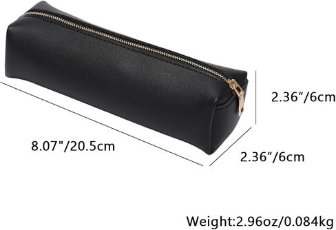 Student Color Pencil Faux Leather Case Bag Storage Cosmetic For School(Beige,Faux Leather) in Saudi Arabia