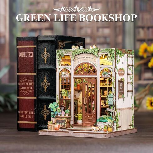 Fsolis Book Nook Kit, DIY Miniature House Kit for Adults Activity Mini Puzzle Tiny Home Garden Dollhouse Kit Gift for Women Teenagers (Champs-Élysées Florist) in Kuwait