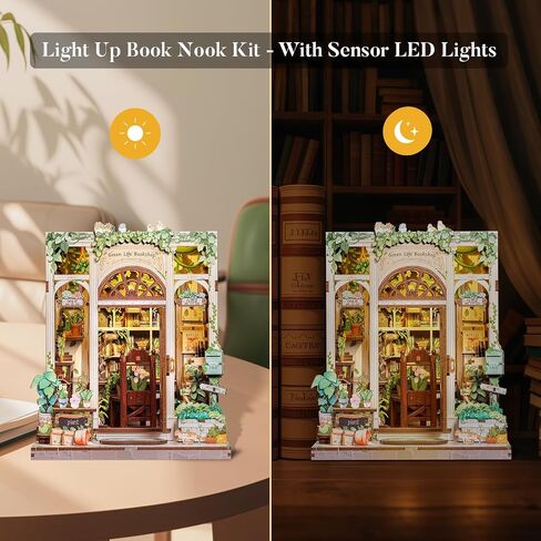 Fsolis Book Nook Kit, DIY Miniature House Kit for Adults Activity Mini Puzzle Tiny Home Garden Dollhouse Kit Gift for Women Teenagers (Champs-Élysées Florist) in Kuwait