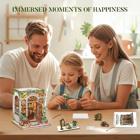 Fsolis Book Nook Kit, DIY Miniature House Kit for Adults Activity Mini Puzzle Tiny Home Garden Dollhouse Kit Gift for Women Teenagers (Champs-Élysées Florist) in Kuwait
