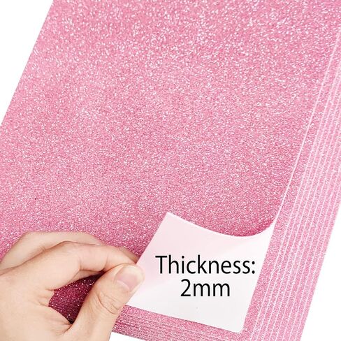 SALEMAR Green Glitter EVA Foam Sheets, Self-Adhesive Sparkle Craft Foam Sheet for DIY Projects, Decorations, St. Patrick's Day Crafts, 10 Packs (Green) in Kuwait