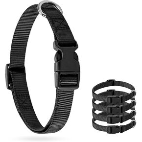 BARKLESS 4 Pcs Dog Collars, Pack of 4 Thin Collar Specifically for Dog Recovery Collar, Dog Muzzle, Headcollars, Soft and Lightweight Collar for Small Medium Large Dogs